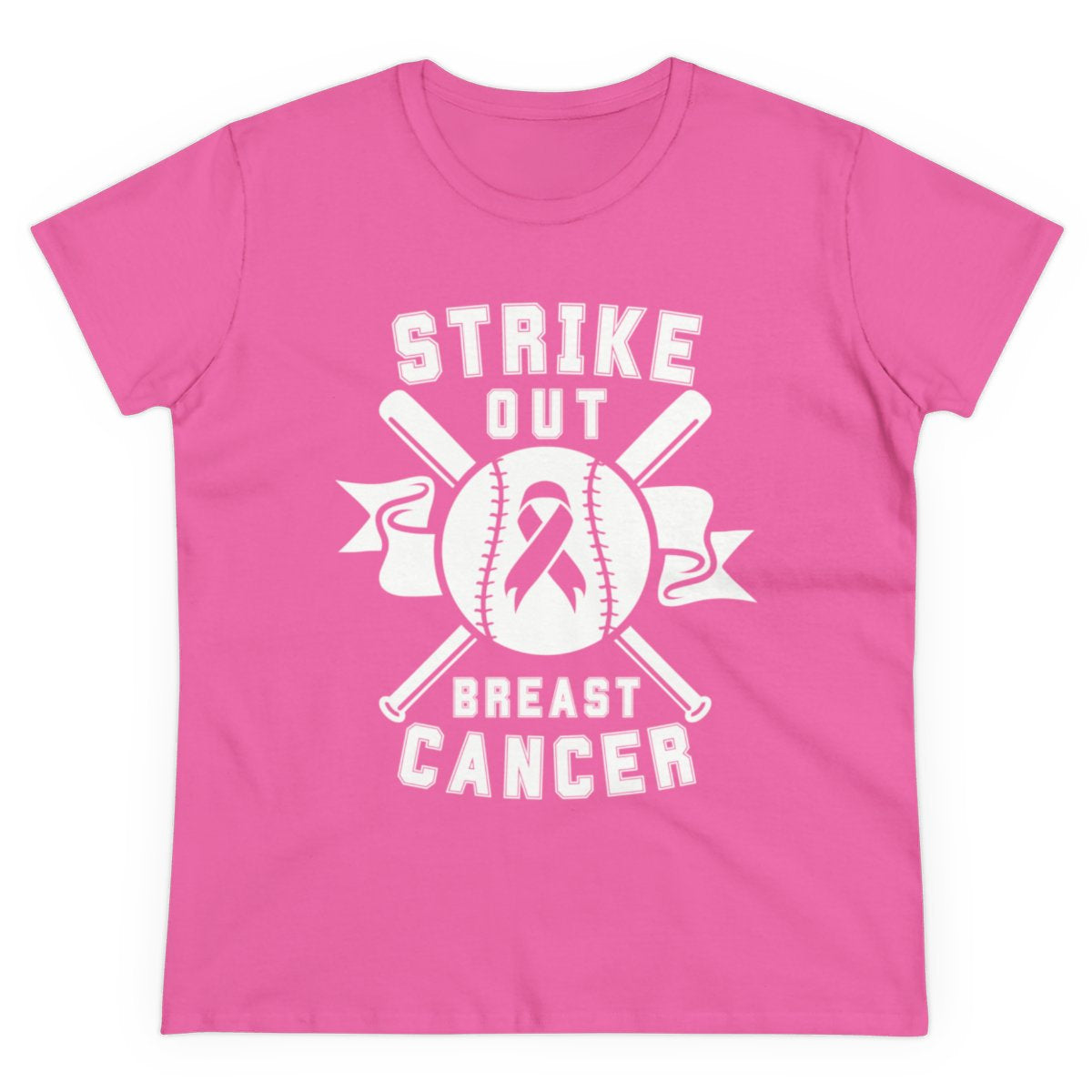 Strike Out Breast Cancer Tee, Personalized Sports Team Tee