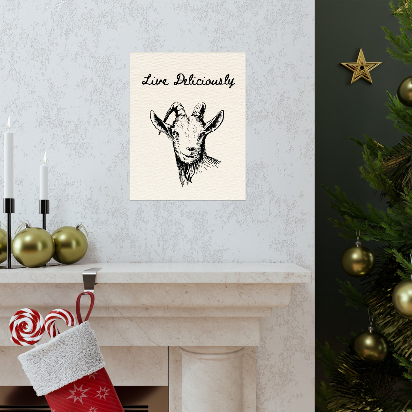 Live Deliciously Wall Art Print