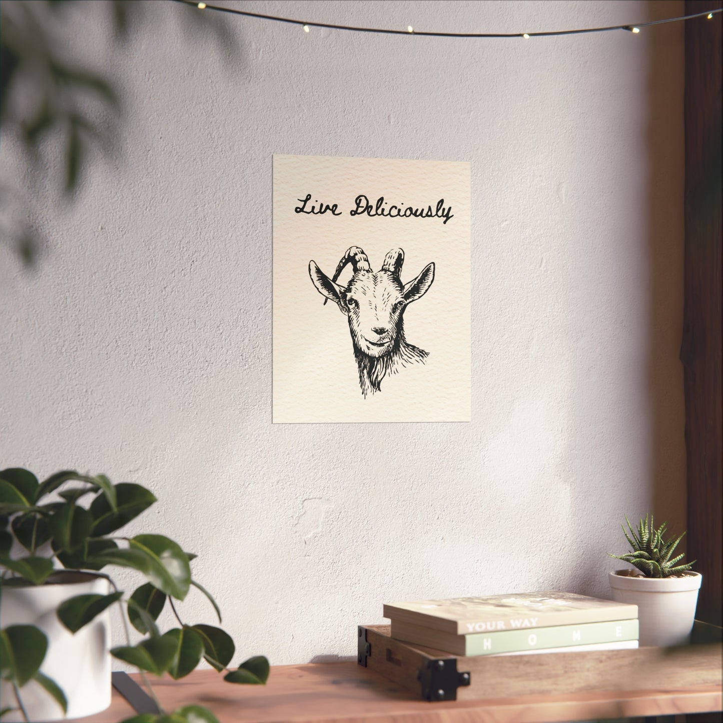 Live Deliciously Wall Art Print