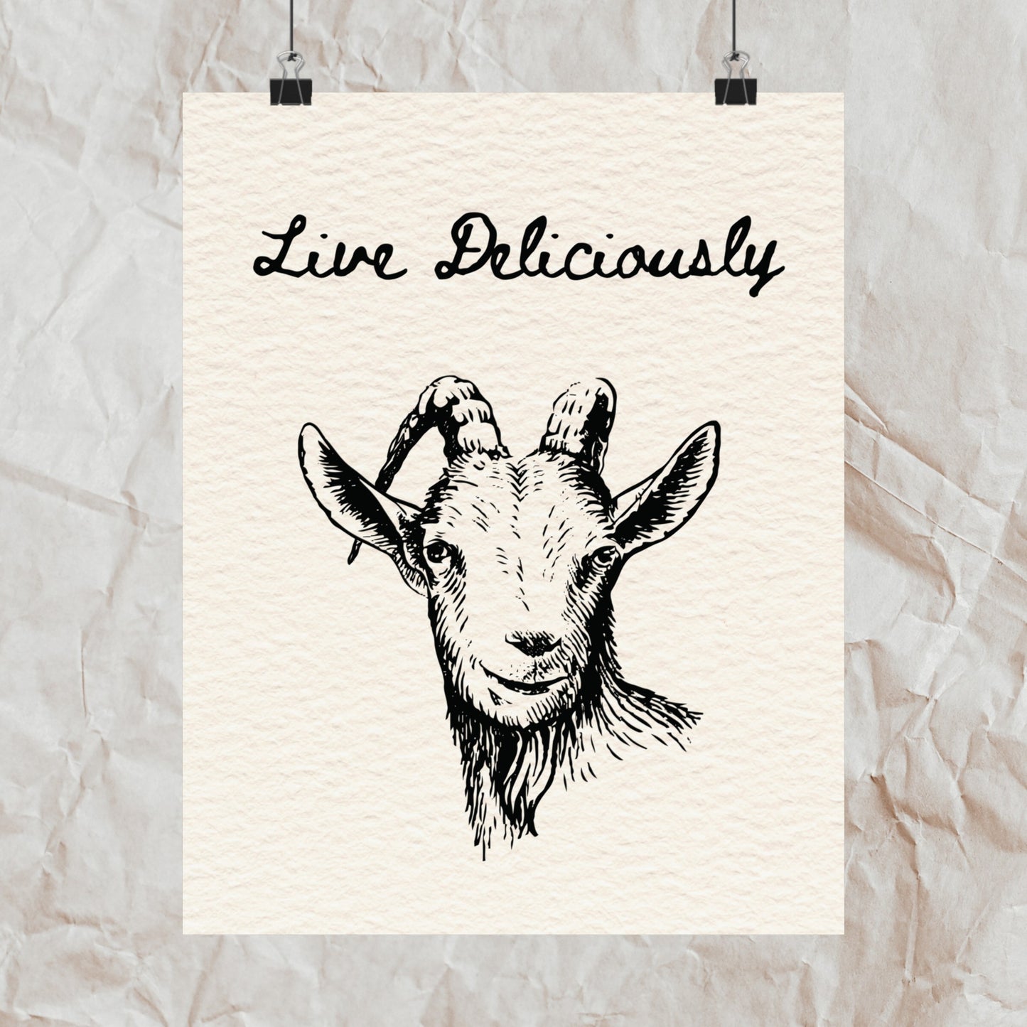 Live Deliciously Wall Art Print