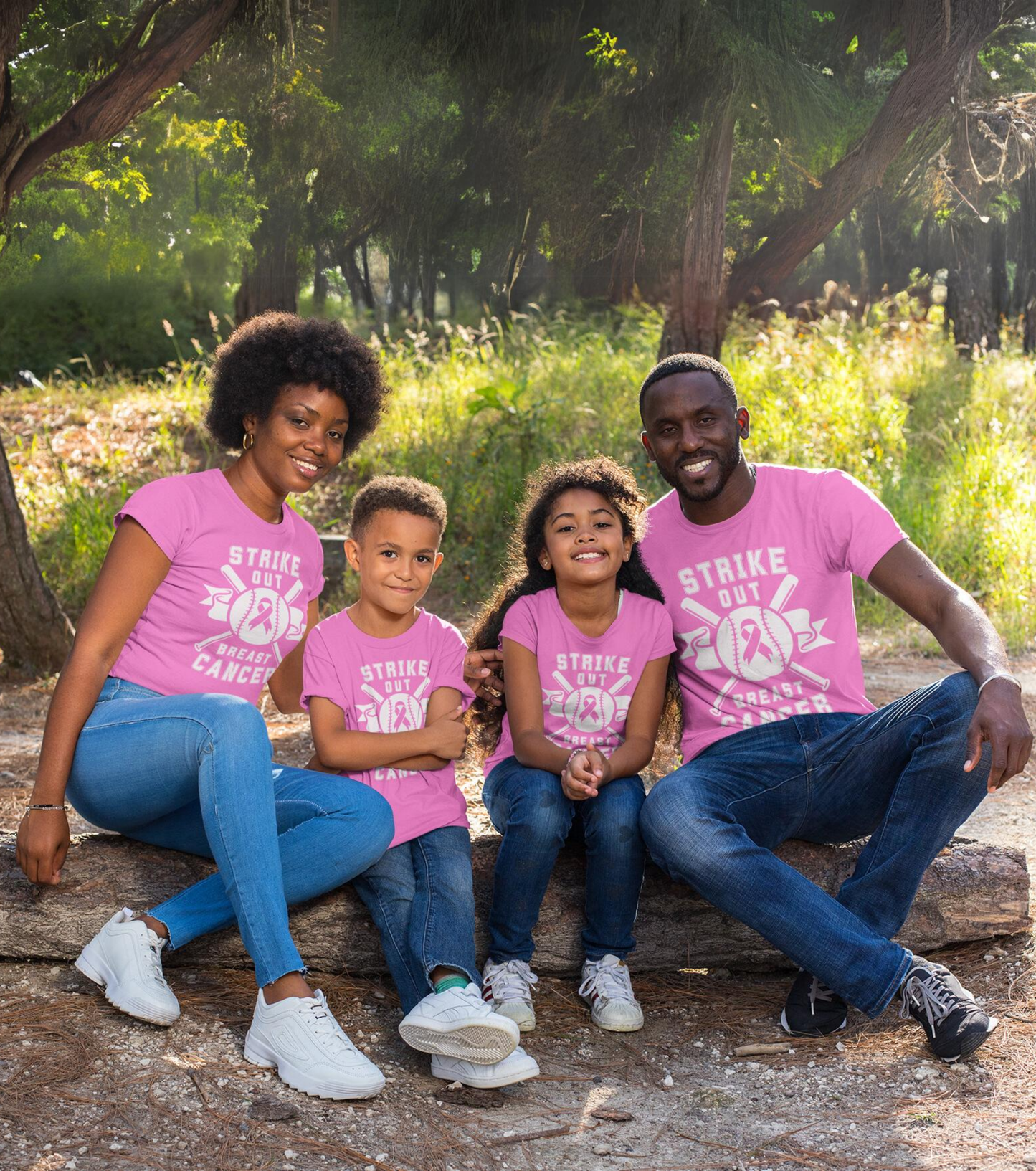 Strike Out Breast Cancer Tee, Personalized Sports Team Tee