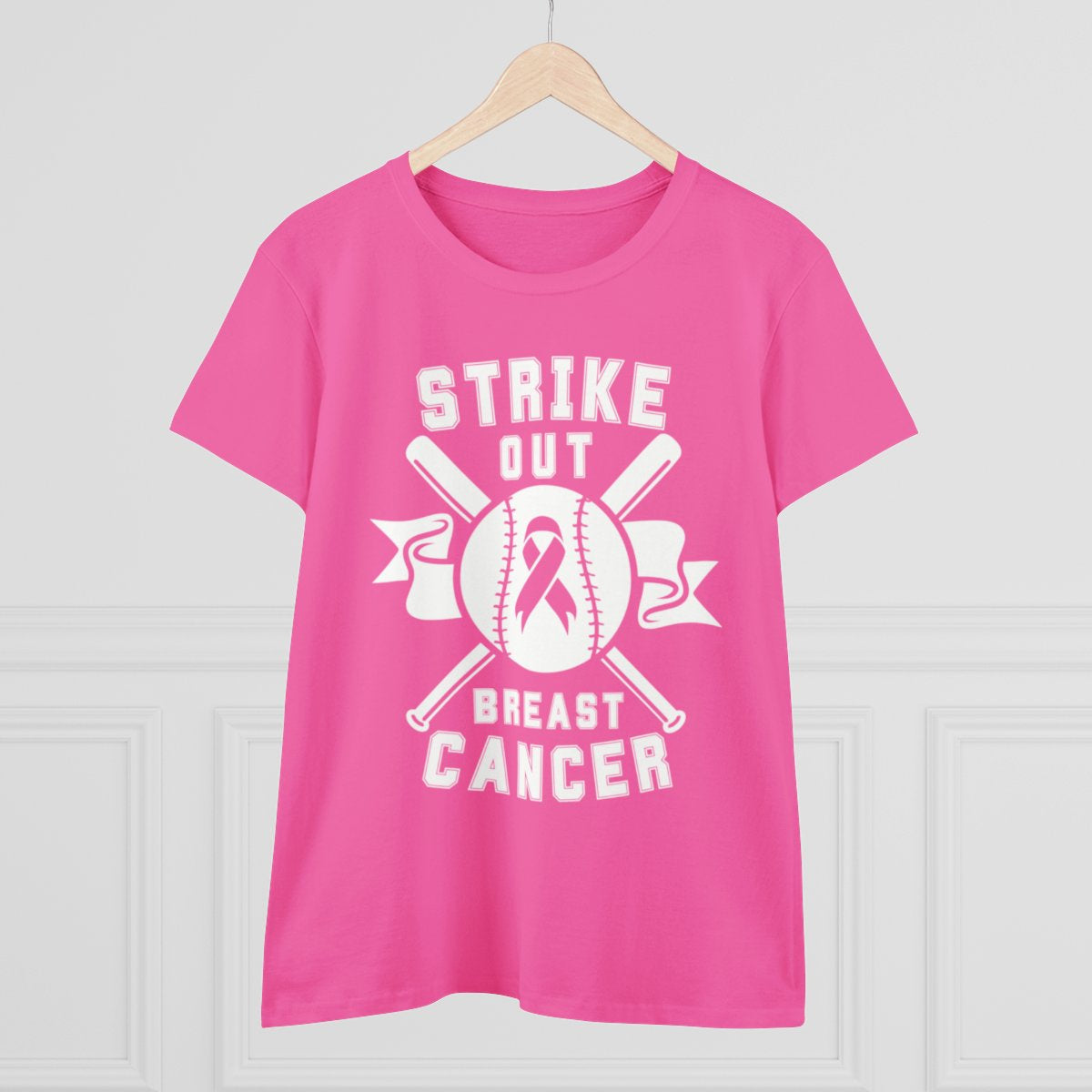 Strike Out Breast Cancer Tee, Personalized Sports Team Tee