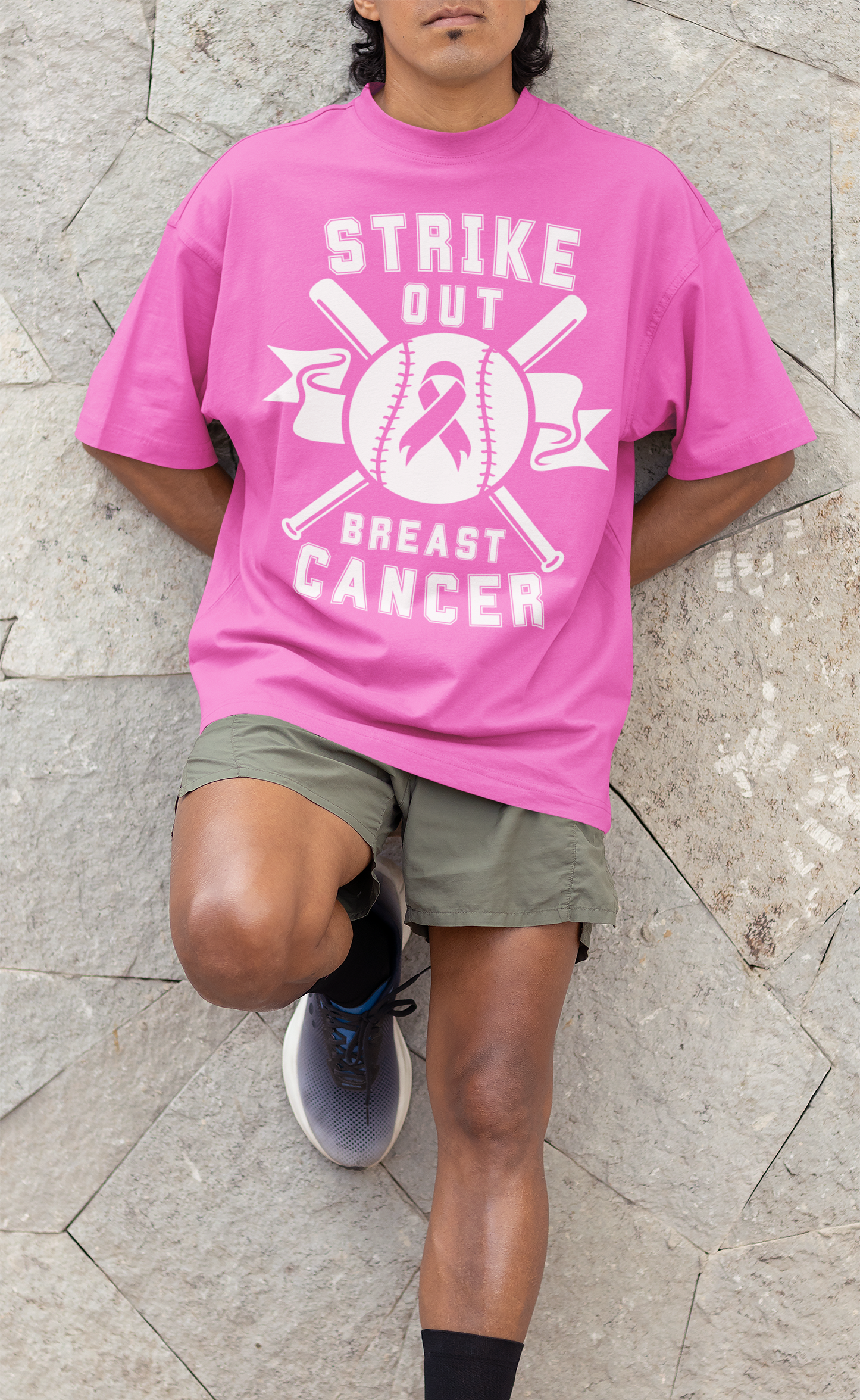 Strike Out Breast Cancer Tee, Personalized Sports Team Tee